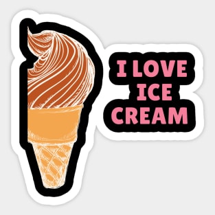 I love ice cream Sticker